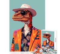 Puzzle da 1000 pezzi per adolescenti motivo: dinosauri di Miami decorazioni per la casa giocattoli idee regalo per giochi educativi allena il tuo cervello e le tue mani dimensioni: 50x75cm