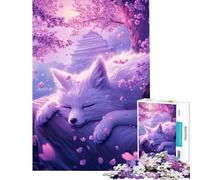 Puzzle da 1000 pezzi per adolescenti motivo fiori di ciliegio e volpe ideale per i sogni degli adolescenti Puzzle fai-da-te perfetti per le vacanze a casa e per passare il tempo insieme interagendo