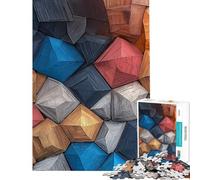 Puzzle da 1000 pezzi per adolescenti motivo geometrico astratto in legno puzzle per adulti gioco rilassante che migliora la memoria ideale per compleanni e Natale (dimensioni 50x75cm)