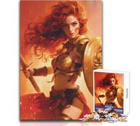 Puzzle da 1000 pezzi per adolescenti, motivo: Guerriero Amazzone, bellissimo gioco di design, migliora la memoria, regalo per compleanni, dimensioni: 50x75cm
