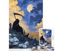 Puzzle da 1000 pezzi per adolescenti motivo la morte lapidi gattino decorazione per la casa giocattoli regali per donne e uomini gioco impossibile collezione di artisti belle arti dimensioni 50x75cm