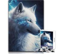 Puzzle da 1000 pezzi per adolescenti, motivo: lupo fantasma, calmo, divertente, per il tempo libero, stretto, senza cuciture, di precisione, dimensioni: 38x26cm