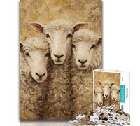 Puzzle da 1000 pezzi per adolescenti motivo: pecorelle 1000 pezzi gioco per famiglie antistress sfida difficile regali di Babbo Natale segreto (26x38cm)