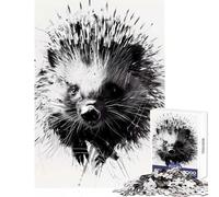 Puzzle da 1000 pezzi per adolescenti,motivo: porcospino acquerello,giocattolo educativo,regalo di compleanno,gioco rompicapo,aiuta il cervello ad allenarsi,dimensioni: 38x26cm