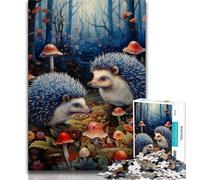 Puzzle da 1000 pezzi per adolescenti motivo: Riccio artistico 1000 pezzi per adolescenti regali di Babbo Natale segreto per età dai 14 anni in su 38x26cm