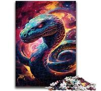 Puzzle da 1000 pezzi per adolescenti, motivo: serpente colorato, puzzle da 1000 pezzi, antistress, per trascorrere il tempo libero a casa, lista dei desideri con Babbo Natale (75x50cm)
