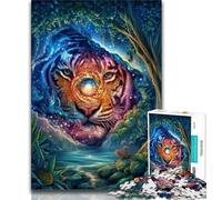 Puzzle da 1000 pezzi per adolescenti motivo: tigre animali arte 1000 pezzi giocattoli giochi educativi antistress fantastici regali e giocattoli (50x75cm)