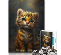 Puzzle da 1000 pezzi per adolescenti, motivo: tigre carina, per adulti e adolescenti, giocattoli educativi, ideale come regalo per tutta la famiglia, 50x75cm