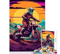 Puzzle da 1000 pezzi per adolescenti Motocross estremo Decorazione per la casa Giocattoli Ottimo regalo per giochi per gioco educativo Migliora l'amore tra coppie Dimensioni 38x26cm