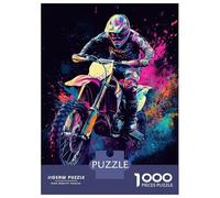 Puzzle Da 1000 Pezzi Per Adolescenti Motocross Rider Art Puzzle Per Adolescenti Gioco Rompicapo Regali Per Donne Attività Divertenti A Casa 38x26cm/1000pcs