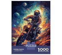 Puzzle Da 1000 Pezzi Per Adolescenti Motorcycle Astronaut Space Puzzle Gioco Per Famiglie Regali Per Donne Divertimento A Casa Attività, 52x38cm/1000pcs