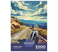 Puzzle Da 1000 Pezzi Per Adolescenti Motorcycle Biker Scenery Puzzle Giochi Rilassanti Analisi E Logica Riduzione Dello Stress Regali 38x26cm/1000pcs