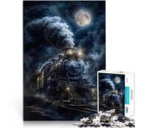 Puzzle da 1000 pezzi per adolescenti Motore a vapore al chiaro di luna Giocattoli fai da te Migliorare l'amore tra le coppie 38x26cm