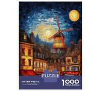 Puzzle Da 1000 Pezzi Per Adolescenti Moulin Rouge Paris Puzzle Per Adulti Giocattolo Decorazione Da Parete Sfida Difficile Impegnativo Da Completare 52x38cm/1000pcs