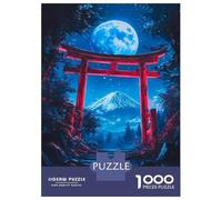 Puzzle Da 1000 Pezzi Per Adolescenti Mount Fuji Night Scene Torii Gate Puzzle Per Adulti Giocattoli Antistress Sfida Difficile Impegnativo Da Completare 38x26cm/1000pcs