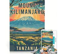 Puzzle da 1000 pezzi per adolescenti Mount Kilimanjaro in Tanzania | Sfida difficile Aiuta l'esercizio del cervello ideale come regalo 38x26cm