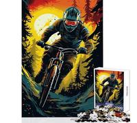 Puzzle da 1000 pezzi per adolescenti mountain biker giocattoli fai da te regalo di compleanno giochi educativi con pezzi completamente interconnessi di forma casuale (dimensioni 38x26cm)