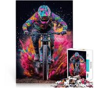 Puzzle da 1000 pezzi per adolescenti Mountain Biker in Color Blast Giochi Giocattoli Regalo Lista dei desideri con Babbo Natale 52x38cm