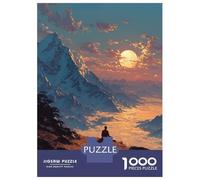 Puzzle Da 1000 Pezzi Per Adolescenti Mountain Meditation at Sunset Puzzle Per Adulti Giochi Per Famiglie Regalo Di Compleanno Sfida Educativa 52x38cm/1000pcs
