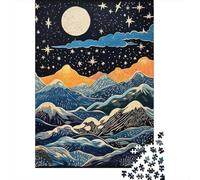 Puzzle Da 1000 Pezzi Per Adolescenti Mountain Night Sky Art Print Puzzle Per Adulti Giocattoli Antistress Migliorano La Memoria Regali Di Compleanno E Unici 38x26cm/1000pcs