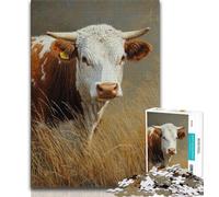 Puzzle da 1000 pezzi per adolescenti, mucca della prateria, giochi divertenti per la famiglia, attività divertenti a casa, regalo di compleanno, regali da viaggio 50x75cm