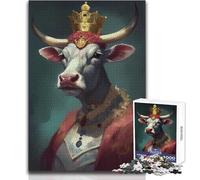 Puzzle da 1000 pezzi per adolescenti, mucca, gioco fantasioso, giocattoli educativi, sfida difficile, regalo per compleanni, dimensioni 38x26cm