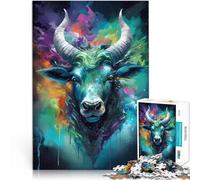 Puzzle da 1000 pezzi per adolescenti Mucca Incantatrice Giocattoli educativi per l'apprendimento Giochi per famiglie Opera d'arte 38x26cm