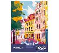 Puzzle Da 1000 Pezzi Per Adolescenti Munich Street Painting Puzzle Per Adulti Gioco Pratico Vacanza A Casa Passa Il Tempo Aiuta Ad Allenare Il Cervello 38x26cm/1000pcs