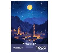 Puzzle Da 1000 Pezzi Per Adolescenti Muscat, Oman Nightscape Illustration Puzzle Per Adulti Gioco Per Famiglie Antistress Regali Di Compleanno E Unici 38x26cm/1000pcs