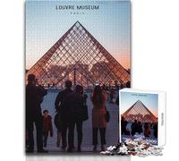Puzzle da 1000 pezzi per adolescenti Museo del Louvre Bellissimo gioco di design Sfida difficile Giocattoli antistress Dimensioni 50x75cm