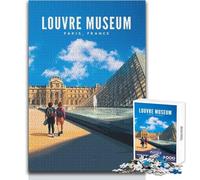 Puzzle da 1000 pezzi per adolescenti Museo del Louvre, Parigi Gioco stimolante Giocattoli Decorazioni per la casa Regali di Babbo Natale segreto Dimensioni 38x52cm
