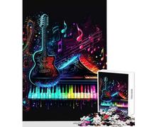 Puzzle da 1000 pezzi per adolescenti musica dal vivo decorazioni per la casa al neon giocattoli idee regalo per giochi educativi allena il tuo cervello e le tue mani dimensioni 50x75cm