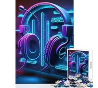 Puzzle da 1000 pezzi per adolescenti musica dal vivo giocattolo al neon decorazione da parete regali di compleanno gioco educativo aiuta a esercitare il cervello dimensioni 50x75cm