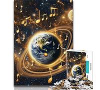 Puzzle da 1000 pezzi per adolescenti Musica Galassia Terra Puzzle da 1000 pezzi antistress Vacanza ammazza tempo Lista dei desideri con Babbo Natale 75x50cm