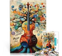 Puzzle da 1000 pezzi per adolescenti musica per violino per il giocattolo di sfida del gioco educativo Adatto per la decorazione del desktop 52x38cm