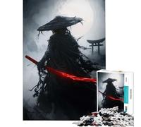Puzzle da 1000 pezzi per adolescenti Mystic Ghost Samurai︰ Red Katana Legend Gioco rompicapo Gioco stimolante Giocattolo Ottimo regalo e giocattolo per divertimento in famiglia (Dimensioni 75x50cm)
