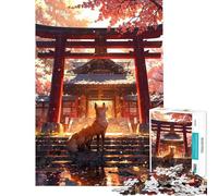 Puzzle da 1000 pezzi per adolescenti Mystic Kitsune Gateway puzzle per adulti giochi rilassanti migliora la memoria ideale come regalo per tutta la famiglia (dimensioni 50x75cm)