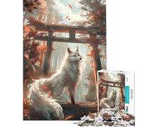 Puzzle da 1000 pezzi per adolescenti Mystic Kitsune Gateway sfida educativa decorazione da parete gioco rilassante adatto a persone dai 14 anni in su (38x26cm)