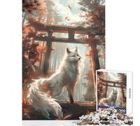 Puzzle da 1000 pezzi per adolescenti Mystic Kitsune Gateway Toy Wall Decor Ottimi regali e giocattoli Gioco pratico con poster abbinato e quiz Dimensioni foglio 50x75cm