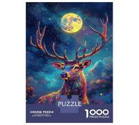 Puzzle Da 1000 Pezzi Per Adolescenti Mystic Moonlit Deer Puzzle Per Adulti Giochi Rilassanti Taglio Di Precisione Regali Unici Per Compleanni E Occasioni Speciali 52x38cm/1000pcs