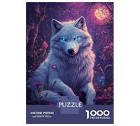 Puzzle Da 1000 Pezzi Per Adolescenti Mystic Wolf in Enchanted Forest Puzzle Per Adulti Giochi Rilassanti Analisi E Logica Regali Unici Per Compleanni 52x38cm/1000pcs