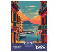Puzzle Da 1000 Pezzi Per Adolescenti Napoli Harbor Sunset Puzzle Per Adulti Gioco Pratico Regali Per Donne Interazione Genitore-figlio 52x38cm/1000pcs