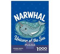 Puzzle Da 1000 Pezzi Per Adolescenti Narwhal Unicorn Of The Sea Puzzle Giochi Rilassanti Regali Per Donne Regali Di Natale E Compleanno 38x26cm/1000pcs