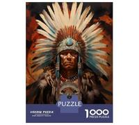 Puzzle Da 1000 Pezzi Per Adolescenti Native American Headdress Art Print Puzzle Giochi Divertenti Corsa Di Velocità Manuale Regali Unici Per Compleanno 38x26cm/1000pcs