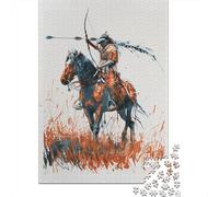 Puzzle Da 1000 Pezzi Per Adolescenti Native American Warrior Art Print-1 Puzzle Per Adulti Gioco Rompicapo Regalo Di Compleanno Aiuta Ad Allenare Il Cervello 38x26cm/1000pcs