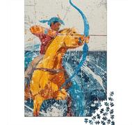 Puzzle Da 1000 Pezzi Per Adolescenti Native American Warrior Art Print Puzzle Per Adulti Gioco Rompicapo Regalo Di Compleanno Aiuta Ad Allenare Il Cervello 38x26cm/1000pcs