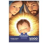 Puzzle Da 1000 Pezzi Per Adolescenti Nativity Scene Baby Jesus, Mary, Joseph Puzzle Per Adulti Gioco Rompicapo Antistress Per Compleanno, Natale 38x26cm/1000pcs
