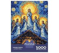 Puzzle Da 1000 Pezzi Per Adolescenti Nativity Scene in Van Gogh Style Puzzle Per Adulti Gioco Pratico Sfida Difficile Sfida Educativa 38x26cm/1000pcs