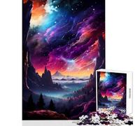 Puzzle da 1000 pezzi per adolescenti Natura e galassia Decorazione per la casa colorata Giocattoli Regali per donne Uomini Giochi divertenti Sfida educativa Dimensioni 38x52cm