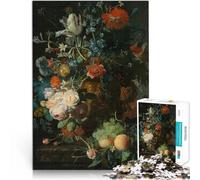 Puzzle da 1000 pezzi per adolescenti Natura morta floreale opulenta Gioco pratico Attività divertenti a casa, regali di compleanno, regali di viaggio, 75x50cm